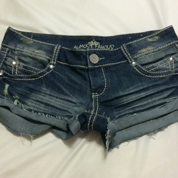 Almost Famous Pants - Juniors denim shorts